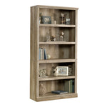 Sauder 5-Shelf Split Bookcase/ Book shelf, Oiled Oak finish
