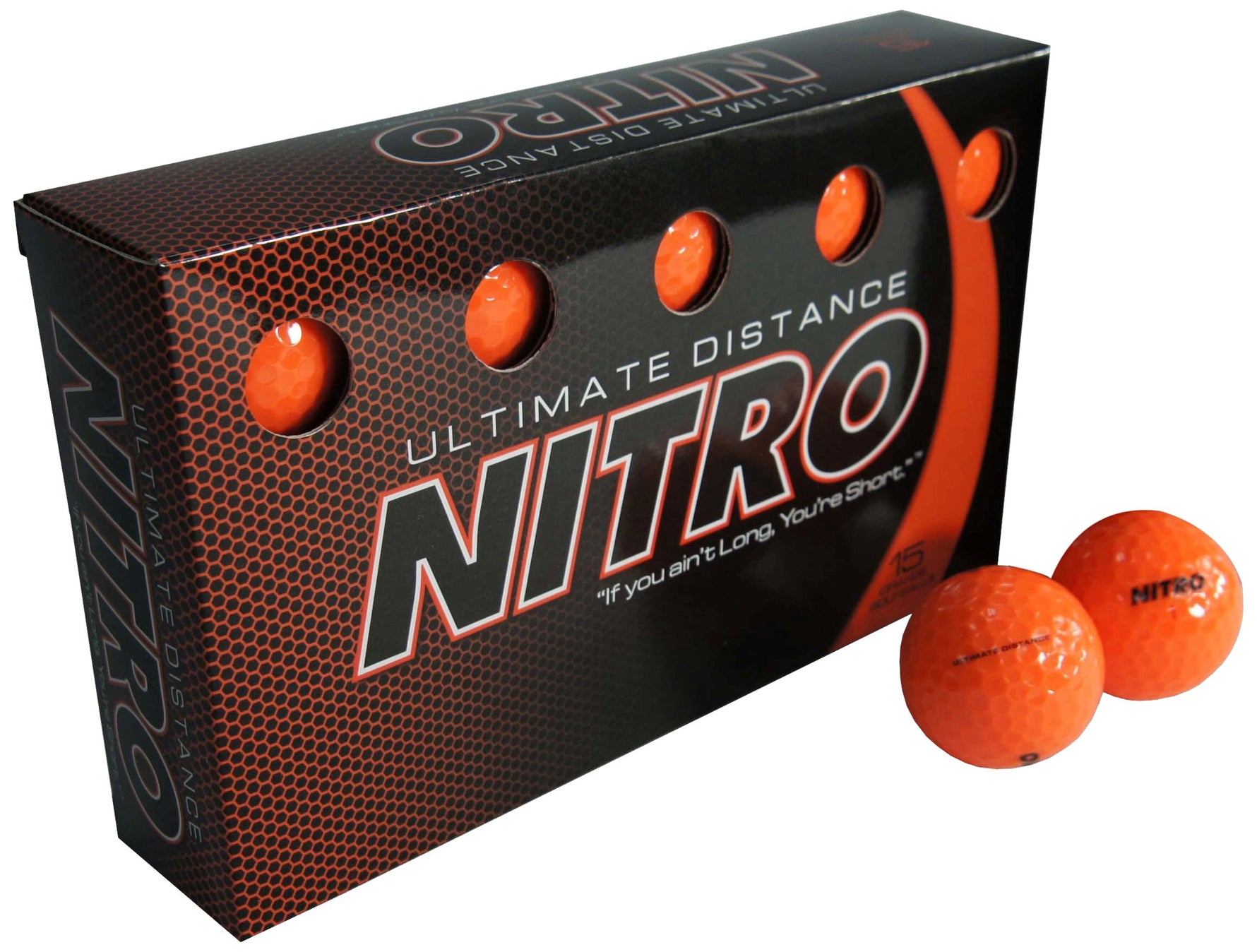 Nitro Ultimate Distance Golf Balls- 15 Pack- Orange- 85 Compression- USGA Approved
