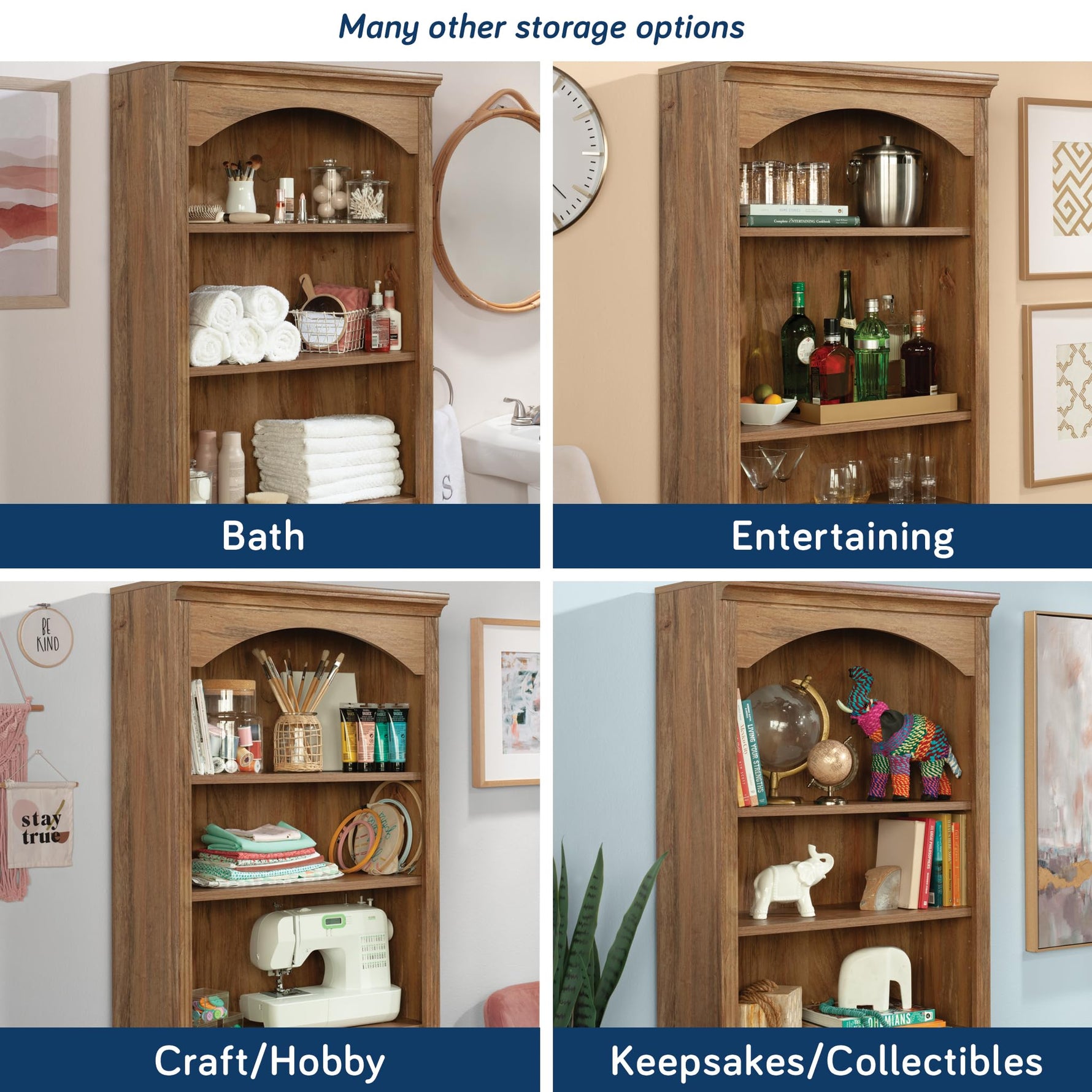 Sauder Miscellaneous Storage Bookcase, Sindoori Mango Finish
