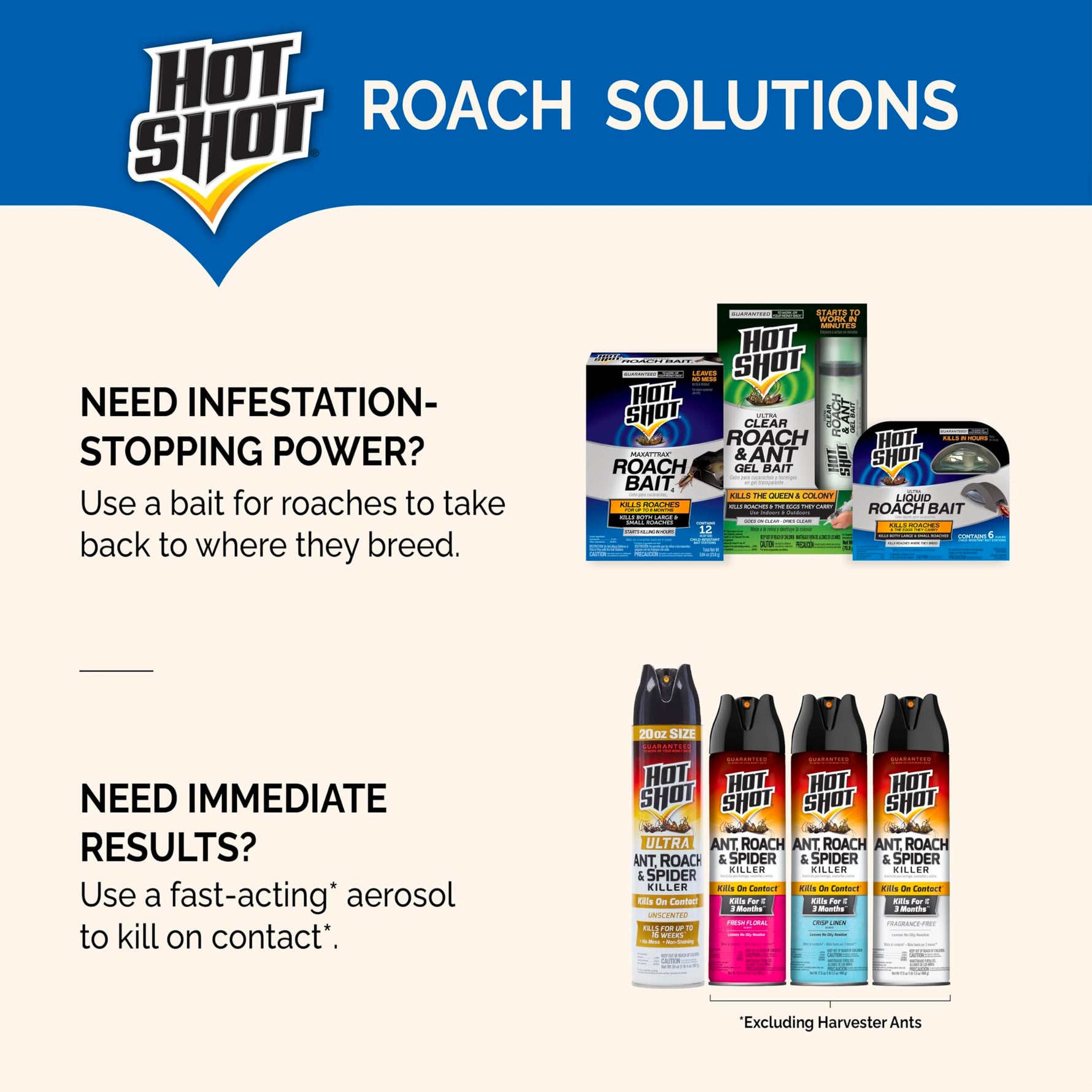Hot Shot Ultra Liquid Roach Bait 6 Count, Kills In Hours, 1 Pack