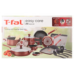 T-fal Everything in Kitchen Dishwasher Safe Cookware Set, 20-Piece, Red