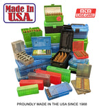 MTM Case-Gard RM-50-10 Rifle Ammo Box 50 Round 220 Swift 243 308 Win 6.5 Creedmoor 6.8x51, USA Made, Green