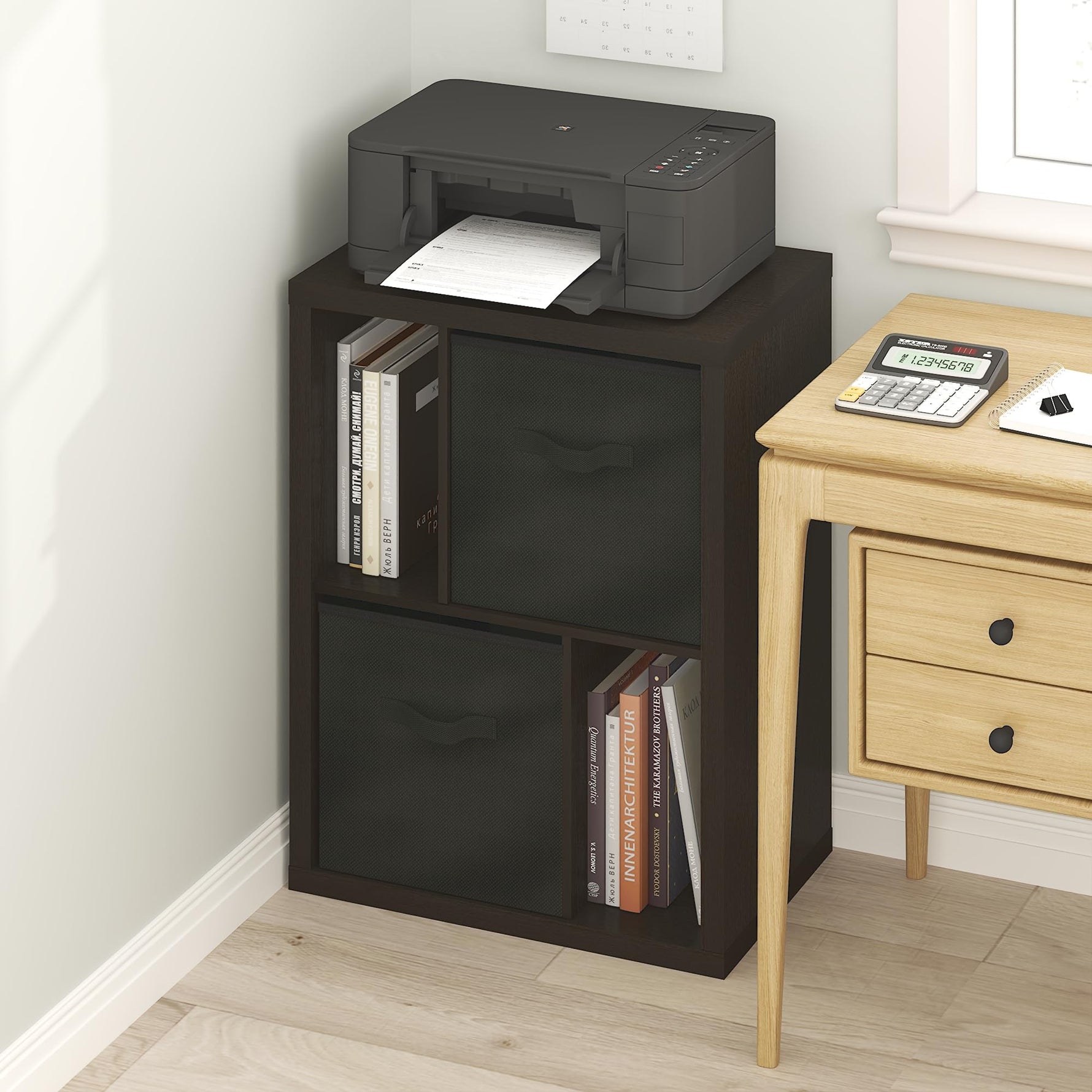 Furinno CLASSIC Coffee Table, Modern Rectangle Coffee Table with 1.8" Triple Thick Tabletop, Side Table, Toolless Assembly, for Living Room, Home Office, Black