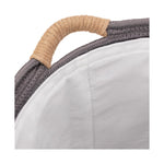 Seville Classics Premium Natural Handwoven Portable Laundry Bin Basket with Carrying Handles, Household Storage for Clothes, Linens, Sheets, Natural Water Hyacinth and Gray Rope, 3 Piece Set