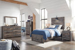 Signature Design by Ashley Cayboni Vintage 5 Drawer Wide Chest with Safety Stop for Bedroom, White