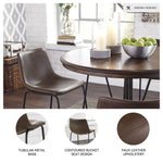 Signature Design by Ashley Centiar 24" Counter Height Modern Bucket Barstool, 2 Count, Black