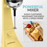 Nostalgia Two-Speed Electric Milkshake Maker and Drink Mixer, Includes 16-Ounce Stainless Steel Mixing Cup & Rod, Jade Green