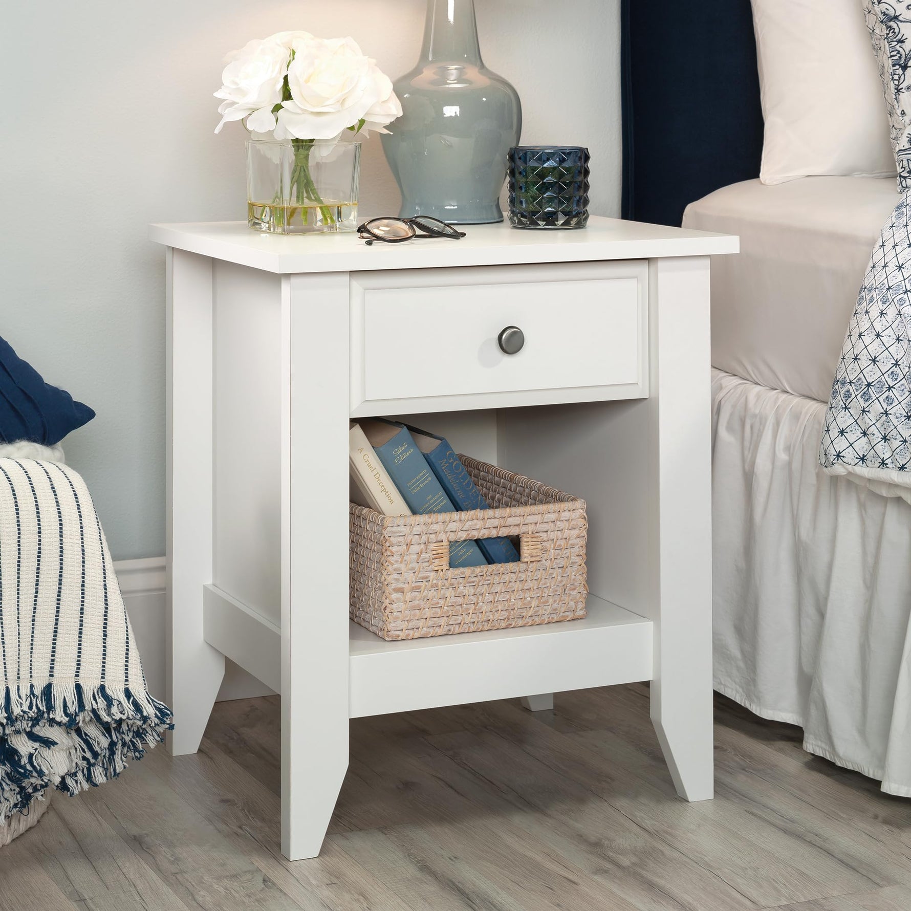 Sauder Shoal Creek Night Stand, Bedside Table, Bedroom Side Table, in Oiled Oak