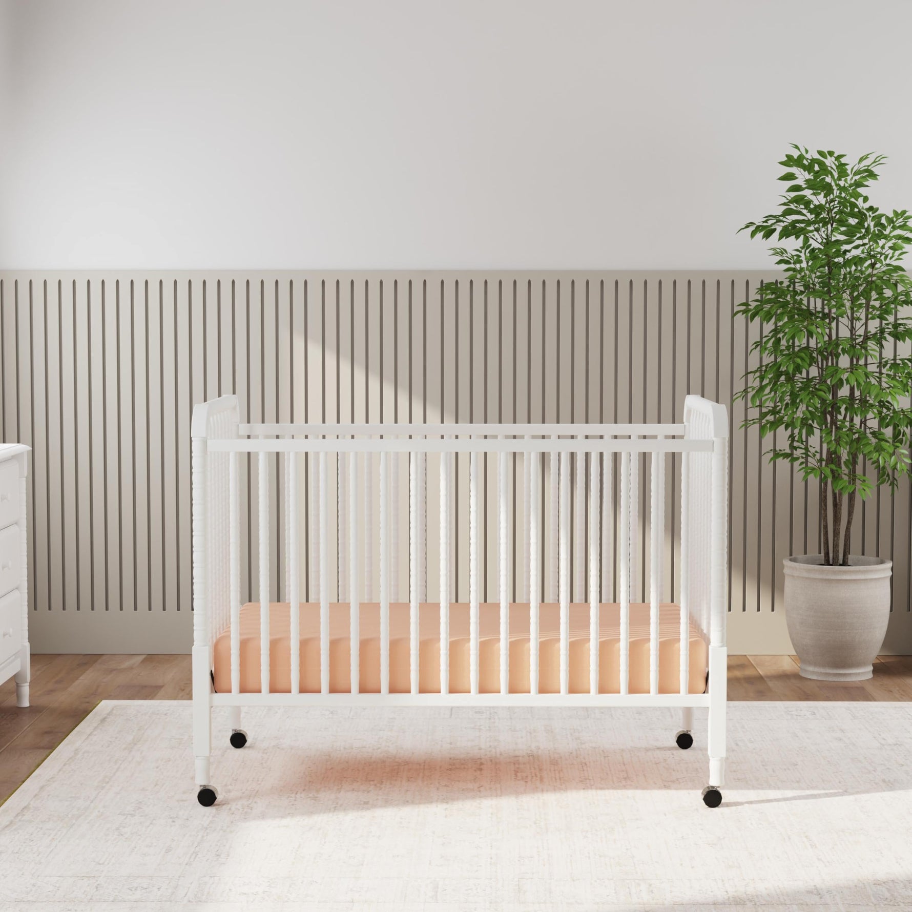 daVinci Jenny Lind 3-in-1 Baby Crib Convertible to Toddler Bed, Daybed - Easy to Assemble - GREENGUARD Gold Certified - 4 Adjustable Mattress Heights, Conversion Kit Sold Separately - White