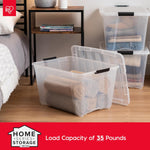 IRIS USA 6-Pack 6 Quart Storage Bins with Lids | Transparent design makes contents easy to find. Ideal for shoes, photos, documents, and small essentials. Nestable design