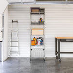 UltraDurable 5-Tier NSF Steel Wire Shelving, 48"W x 24"D x 76"H, Black | Heavy-duty commercial-grade solid steel wire storage rack featuring 800 pounds per shelf weight capacity