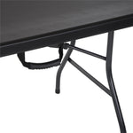 COSCO 6 ft. Fold-in-Half Banquet Table w/Handle, Black