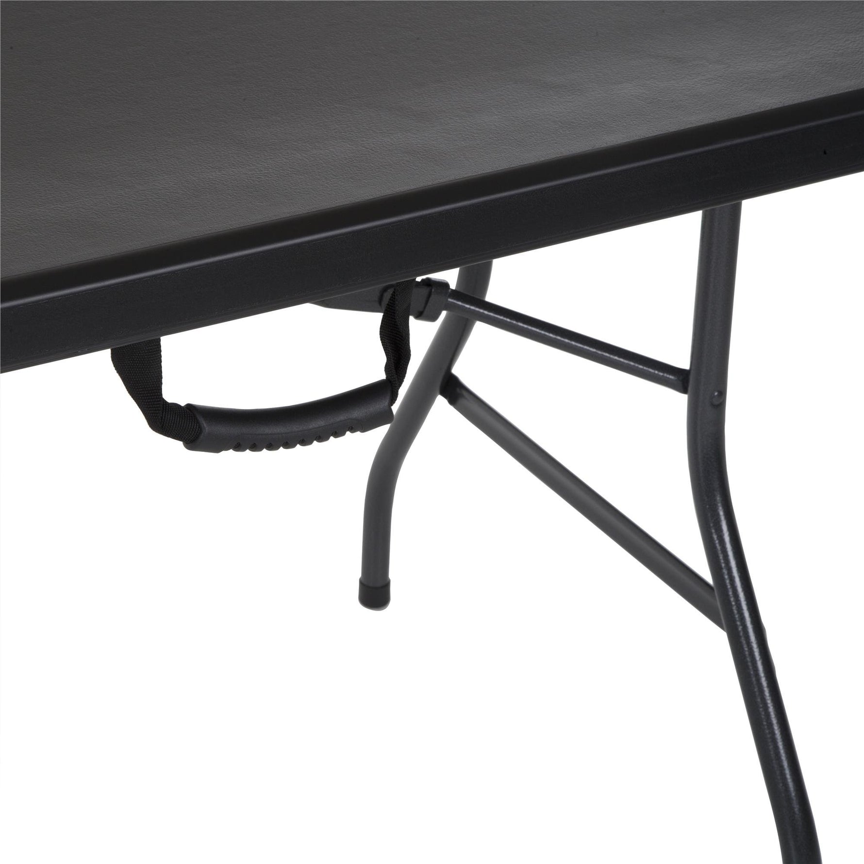 COSCO 6 ft. Fold-in-Half Banquet Table w/Handle, Black