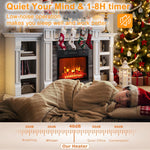 Naice 72" Electric Fireplace with Mantel and Cabinets, Fireplace TV Stand for Living Room Bedroom, Stacked Stone Surround and Remote Control 3D Realistic Flame, Black