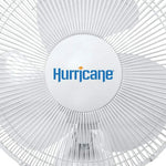 Hurricane 16" Supreme Oscillating Wall Mount Fan w/ 3 Quiet Speeds, White - Corded Electric Air Cooling Unit w/ Easy Pull Cord Controls for Homes, Greenhouses, Garages, Workshops & Gyms