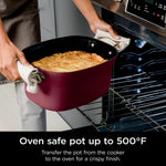 Ninja MC1000 Foodi PossibleCooker 8.5 Quart Multi-Cooker,with 4-in-1 Slow Cooker,Dutch Oven & More,Glass Lid & Integrated Spoon,Nonstick,Oven Safe Pot to 500°F,Cherry Tarte (Renewed)