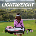 Precise X7 Junior Complete Kids Golf Clubs Set - Boys & Girls Right Handed Kids Golf Set w/ Driver, Hybrid, Irons, Putter, Stand Bag & Headcovers - Youth Golfing Clubs Sets for Ages 6-8 - Red
