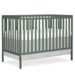 Dream On Me Synergy 5-in-1 Convertible Full-Size Baby Crib with Toddler, Day & Full Bed Conversion in White, GreenGuard Gold & BSA, 3 Mattress Heights, Sustainable Pinewood