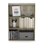 Furinno PASIR Book Shelf, 3-Tier Bookshelf, Storage Shelves Bookcase, 9.7 x 23.7 x 31.5, for Living Room, Bedroom, Home Office, Plain White
