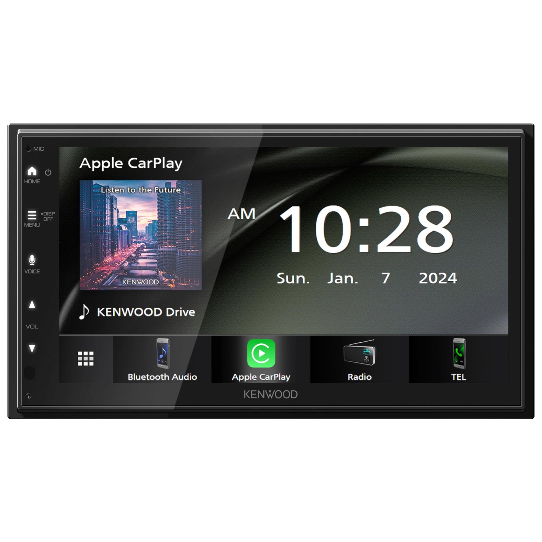 KENWOOD DMX4710S Digital Car Stereo (50W x 6-Ch), Apple CarPlay & Android Auto Compatible, Bluetooth-Enabled Head Unit with 6.8" LCD Display, Single DIN Touchscreen Car Stereo with USB Mirroring
