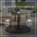 California Umbrella 50 lbs. Round Concrete Weighted Powdercoated Steel Umbrella Base, Black Frame, One Size , CFMT160-Black