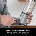 Ninja BC151BK Blast Portable Blender, Cordless, 18oz. Vessel, Personal Blender-for Shakes & Smoothies, BPA Free, Leakproof-Lid & Sip Spout, USB-C Rechargeable, Dishwasher Safe Parts, Black