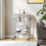 Seville Classics Commercial Work Table Island Utility Cart Prep Station, for Restaurant, Kitchen, Warehouse, Garage, Hotel, Home, Stainless-Steel Top NSF , 49" W x 24" D | Heavy-duty durable workstation supports 1,000 lb with adjustable wire shelf, is ver