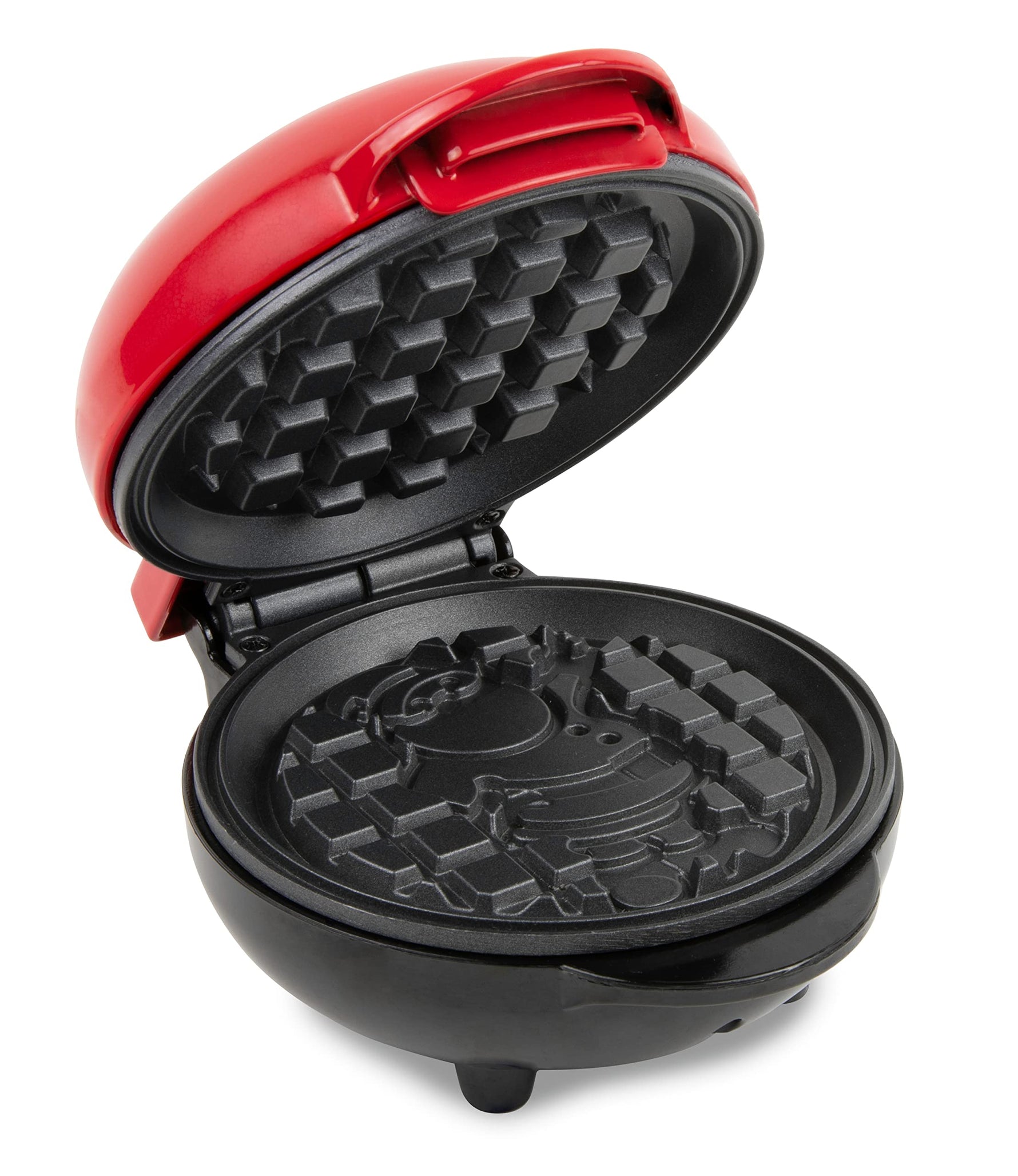 Nostalgia MyMini Personal Electric Santa Waffle Maker, Holiday Themed, 5-Inch Cooking Surface, Hash browns, French Toast, Grilled Cheese, Quesadilla, Brownies, Cookies, Red