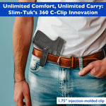 DeSantis Slim Tuk IWB Holster for Men and Women - Holster IWB, Conceal Carry, Fits the S&W M&P Shield 9/40, 9 Shield Plus w/or w/Out Red Dot - Ambidextrous, Black