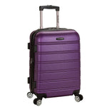 Rockland Melbourne Hardside Expandable Spinner Wheel Luggage, Checked Large 28", Black