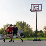 Lifetime Portable Basketball Hoop, Adjustable Height 7.5-10 Ft, 44 Inch Shatterproof Fusion Backboard, Base with Wheels