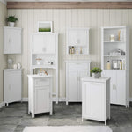 RiverRidge 06-037 Somerset Single Door Floor Storage Cabinet, White