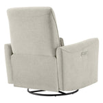 CHITA Power Recliner Chair Swivel Glider, FSC Certified Upholstered Living Room Nursery Reclining Sofa Chair with Lumbar Support, Linen