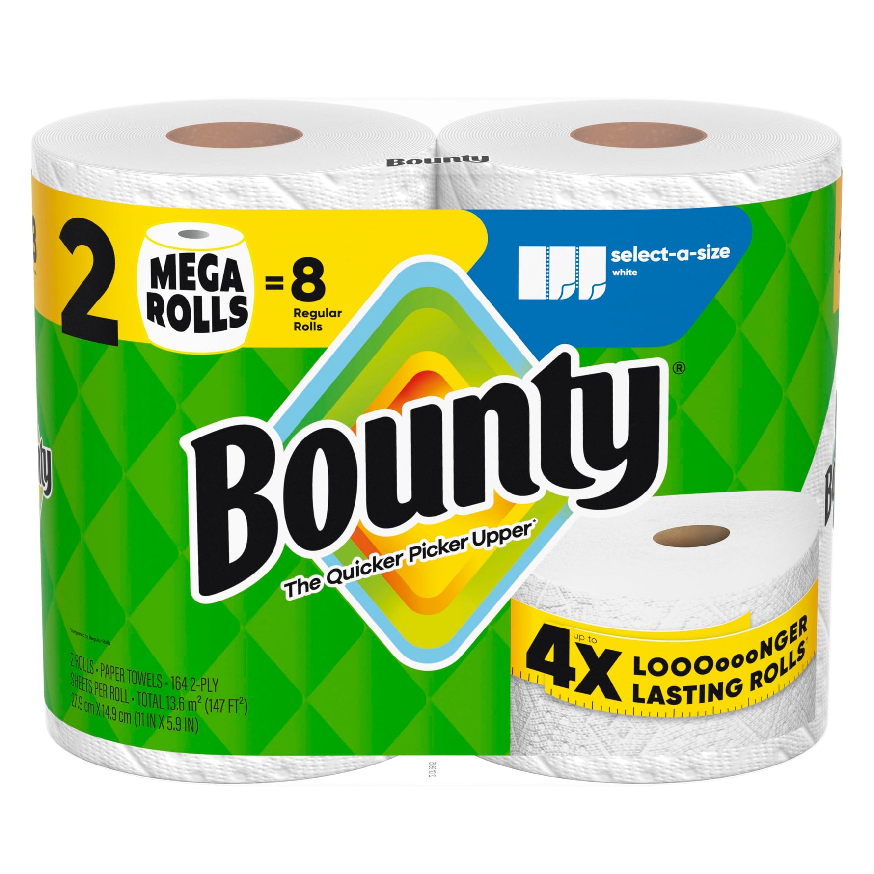 Bounty Select-A-Size Paper Towels, White, 8 Triple Rolls = 24 Regular Roll