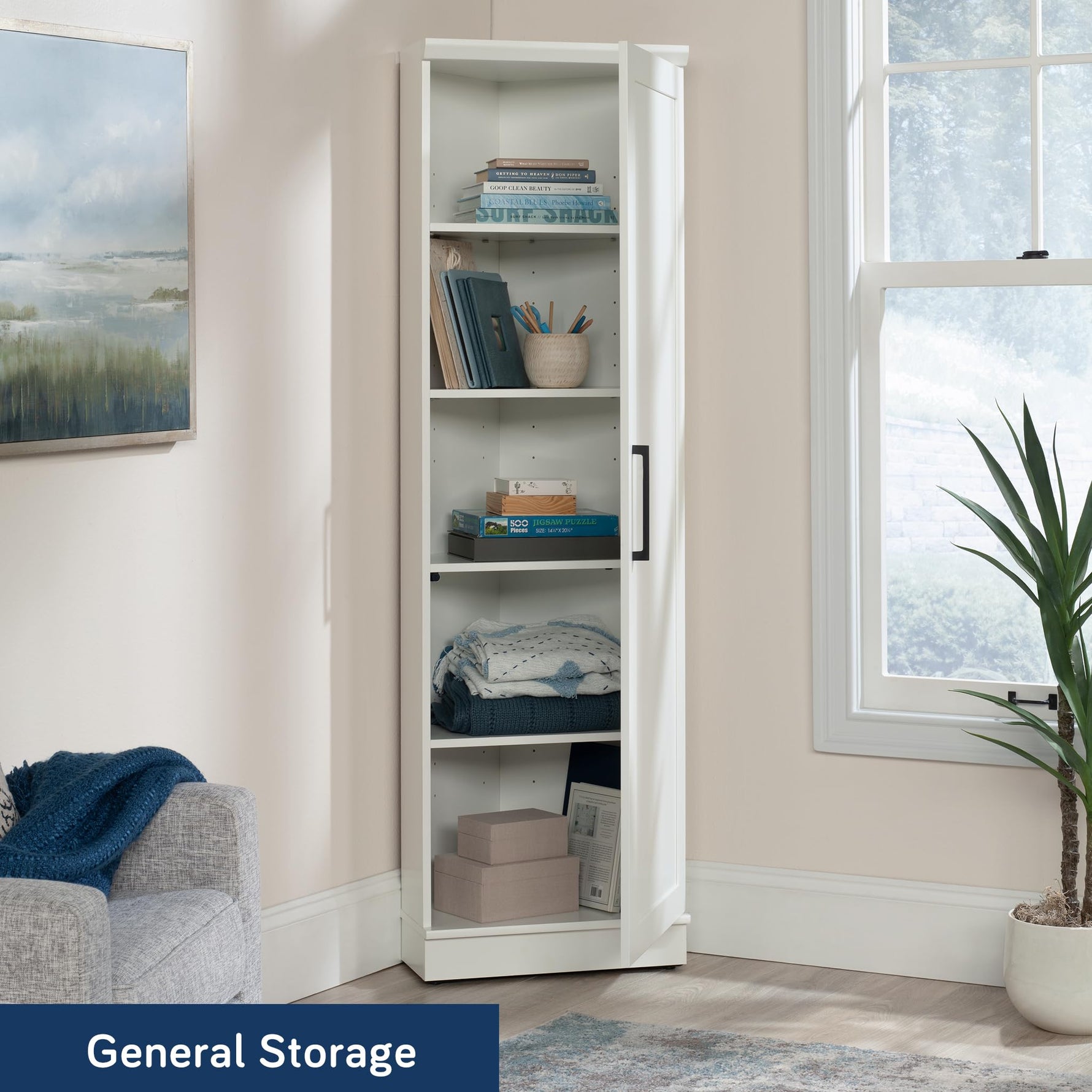 Sauder Homeplus Corner Cabinet, Dakota Oak Finish