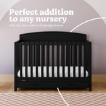 Graco Benton 5-in-1 Convertible Crib – GREENGUARD Gold Certified, Converts from Baby Crib to Toddler Bed, Daybed and Full-Size Bed, Fits Standard Full-Size Crib Mattress (White)