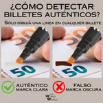 HVM Counterfeit Money Detector Pen (5 Counterfeit Pens) - Money Marker Bill Detector Pen with Upgraded Chisel Tip - Detect Fake Bills, Universal False Currency Checker Pack