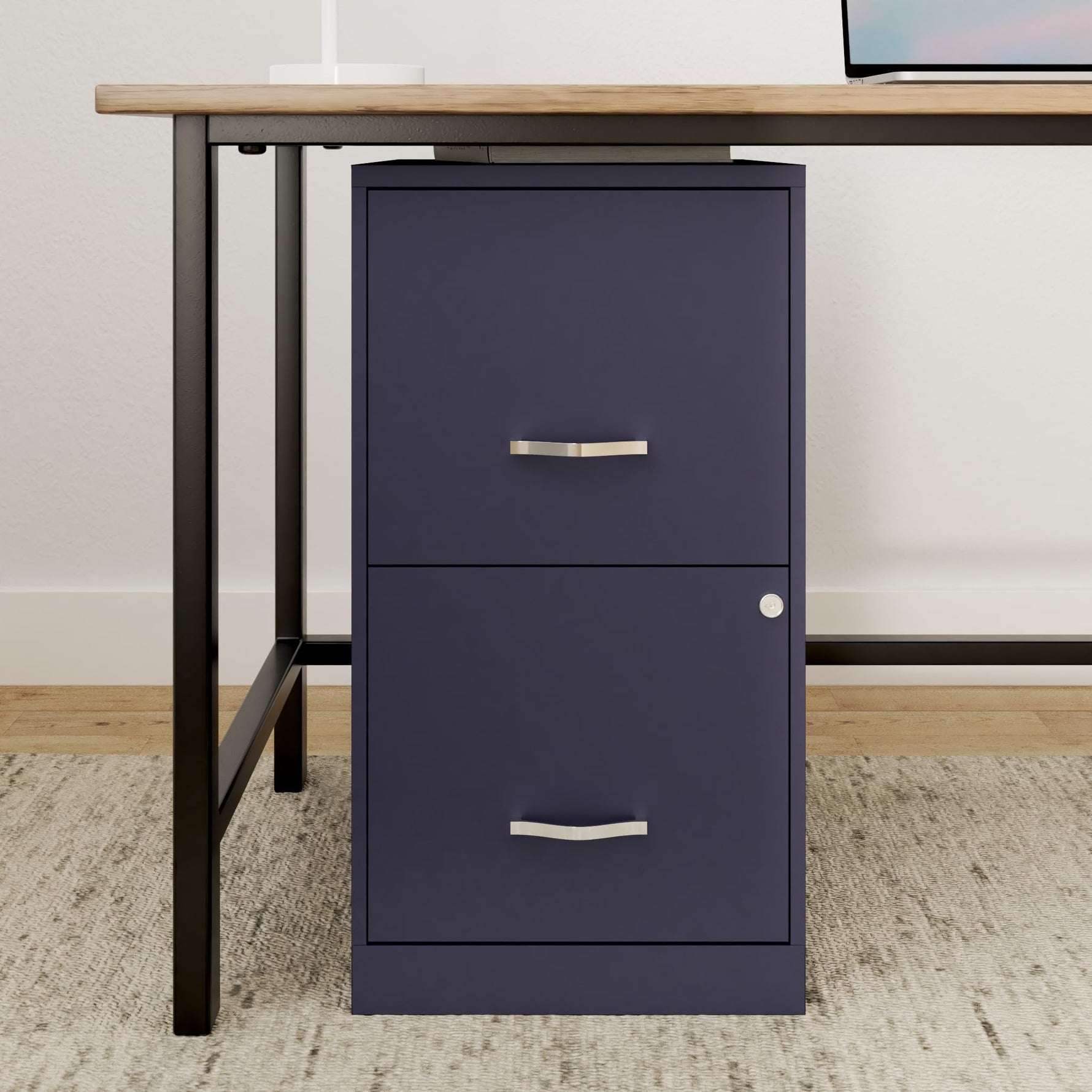 NuSparc 2 Drawer Locking Filing Cabinet | Pre-Assembled Steel Construction | Space-Saving Design is Perfect for Home and Small Office | Letter-Size | Assembled in North America