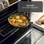 T-Fal Ultimate Hard Anodized 12-Piece Ceramic Nonstick Cookware Set, Oven Safe Up to 400°F, Ceramic Pots and Pans Set, Frying Pans, Saucepan, Stockpot, Cooking Utensils, Stone