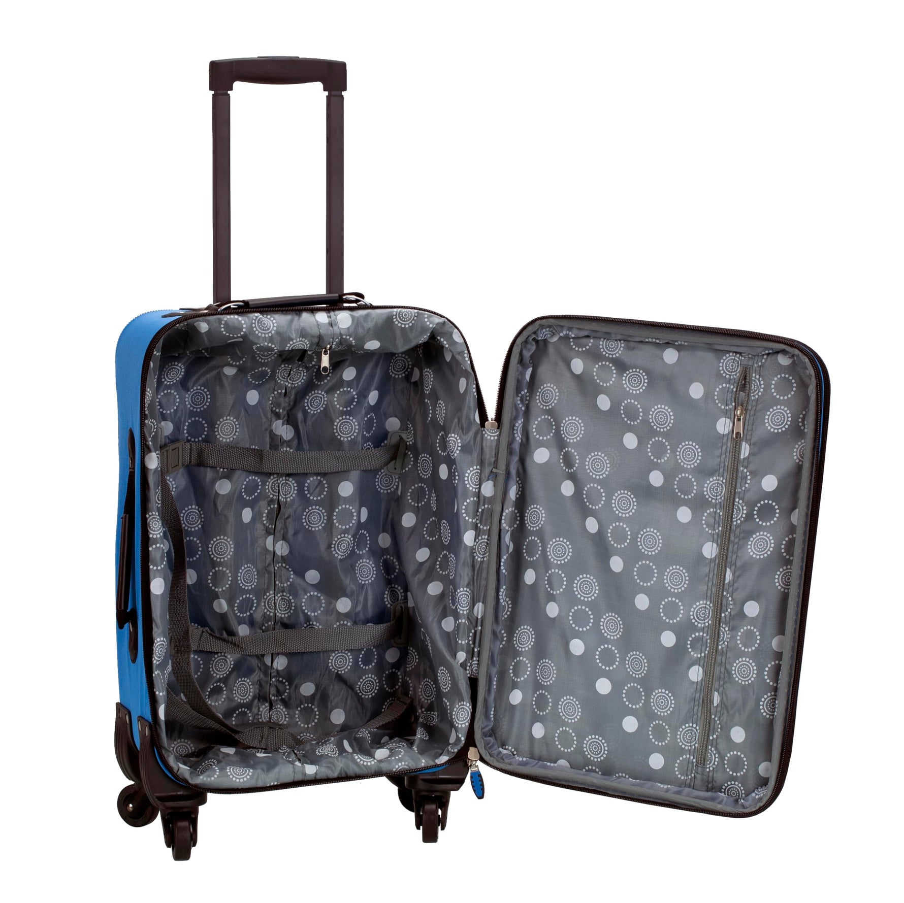 Rockland Pasadena Expandable Spinner Carry-on 19", Black