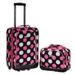 Rockland Fashion Softside 2 Piece Luggage Set, Expandable, (14" Tote/19" Upright), Purple
