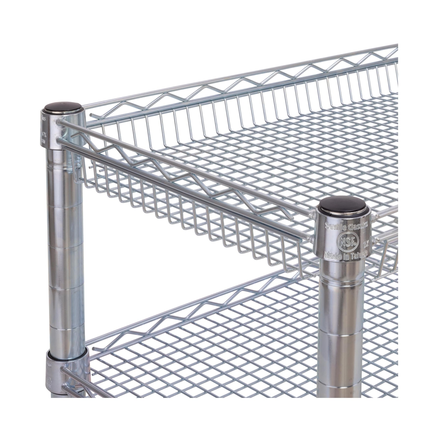 Seville Classics UltraDurable NSF Commercial Heavy Duty Metal Rolling Utility Cart, w/ Steel Shelves, Handle Bar for Restaurant, Garage, Warehouse, Kitchen, Office, Top Shelf (36"W x 18"D)