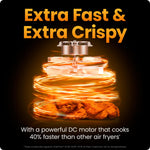 Chefman Air Fryer 9 Qt | TurboFry 7-in-1 High-Powered 450°F Cooking for Crispier and Even Results | XL Basket with Viewing Window | Air Fry, Bake, Broil, Reheat, Dehydrate, Defrost, Keep Warm