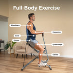 Sunny Health & Fitness Smart Row-N-Ride Glute & Leg Trainer, Foldable Squat Assist Rower with Exclusive SunnyFit App Connection