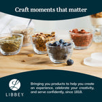 Libbey Small Glass Bowls, Glass Containers with Lids Set of 8 to Keep Leftovers Fresh, Meal Prepping and More, Dishwasher Safe Small Bowls for Dips