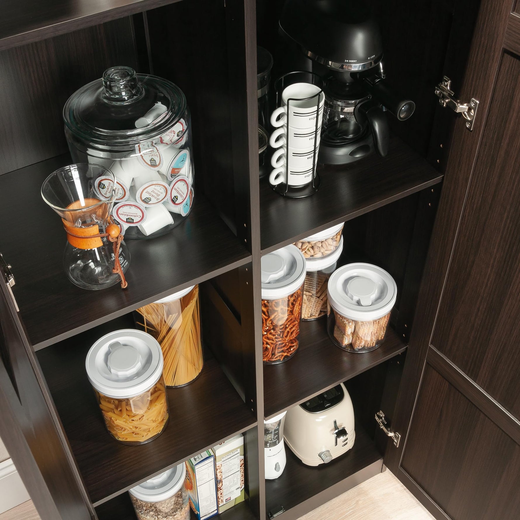 Sauder Select Storage Cabinet, Pantry Cabinet Kitchen Storage with Adjustable Shelves, Utility Room Storage Cabinet, in Reclaimed Pine