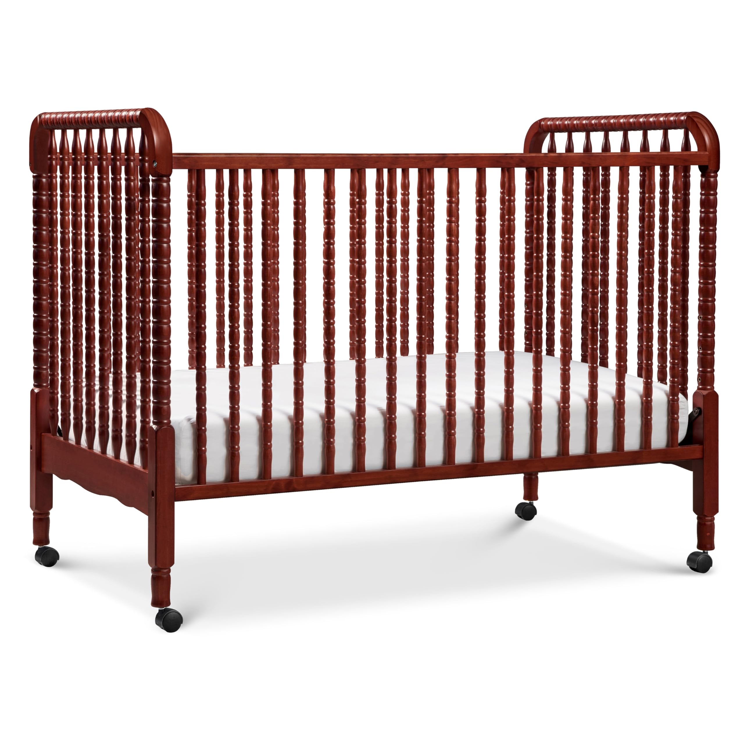 daVinci Jenny Lind 3-in-1 Baby Crib Convertible to Toddler Bed, Daybed - Easy to Assemble - GREENGUARD Gold Certified - 4 Adjustable Mattress Heights, Conversion Kit Sold Separately - White