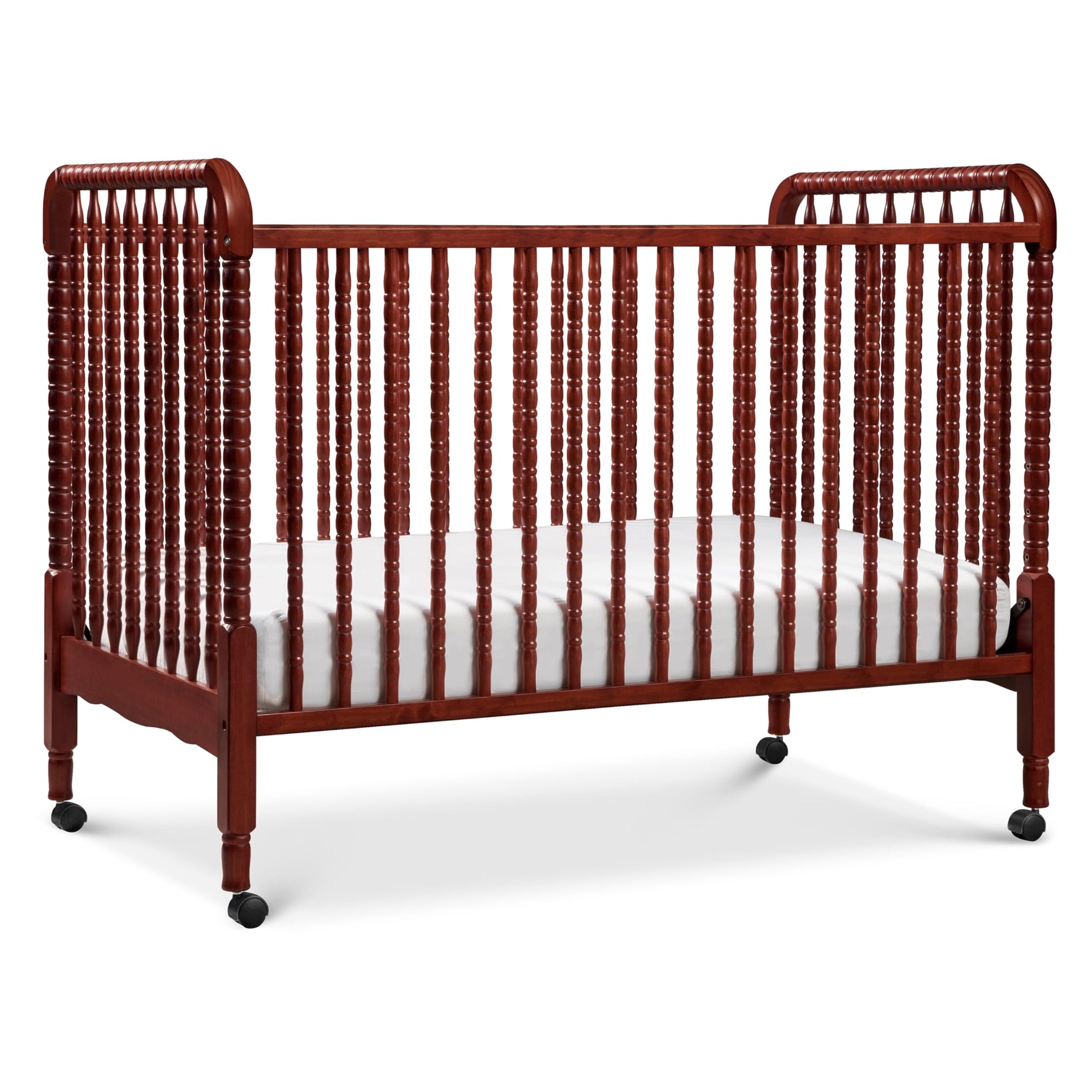daVinci Jenny Lind 3-in-1 Baby Crib Convertible to Toddler Bed, Daybed - Easy to Assemble - GREENGUARD Gold Certified - 4 Adjustable Mattress Heights, Conversion Kit Sold Separately - White
