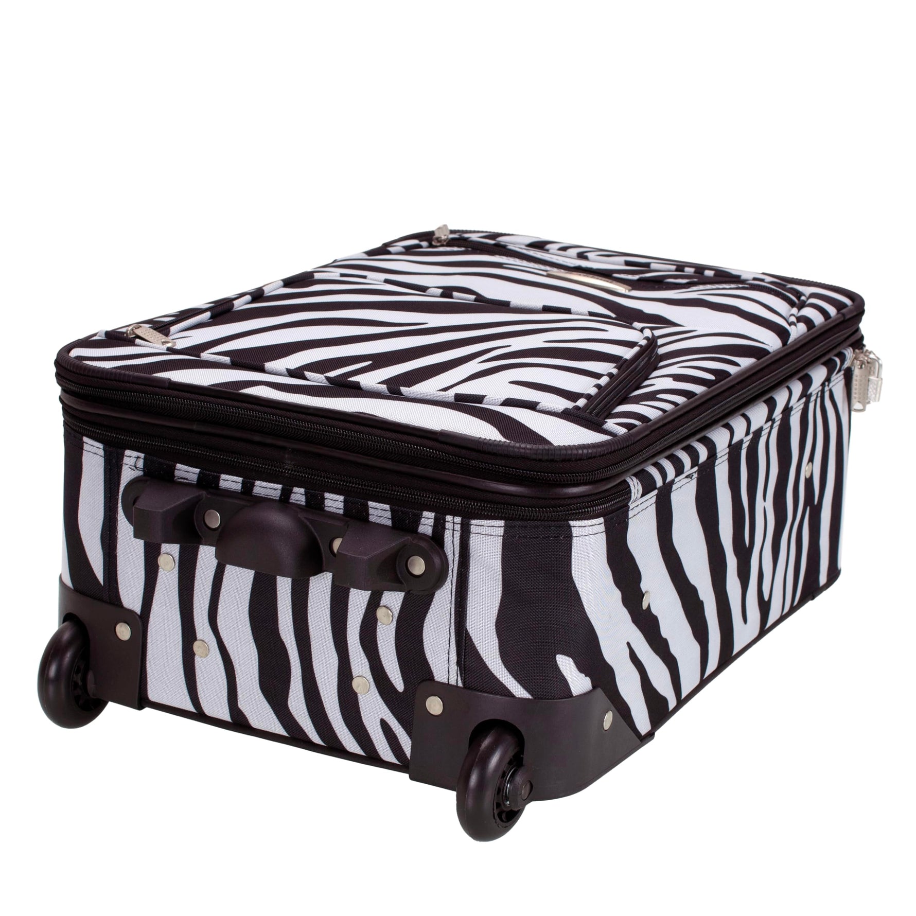 Rockland Fashion Softside 2 Piece Luggage Set, Expandable, (14" Tote/19" Upright), Purple
