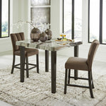 Signature Design by Ashley Centiar 24" Counter Height Modern Bucket Barstool, 2 Count, Black